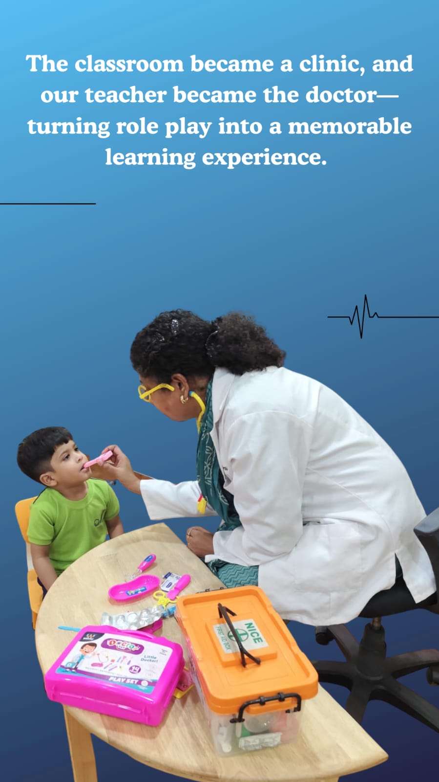 Happy National Doctors' Day from the Kindergarteners of Mayoor School Noida!
